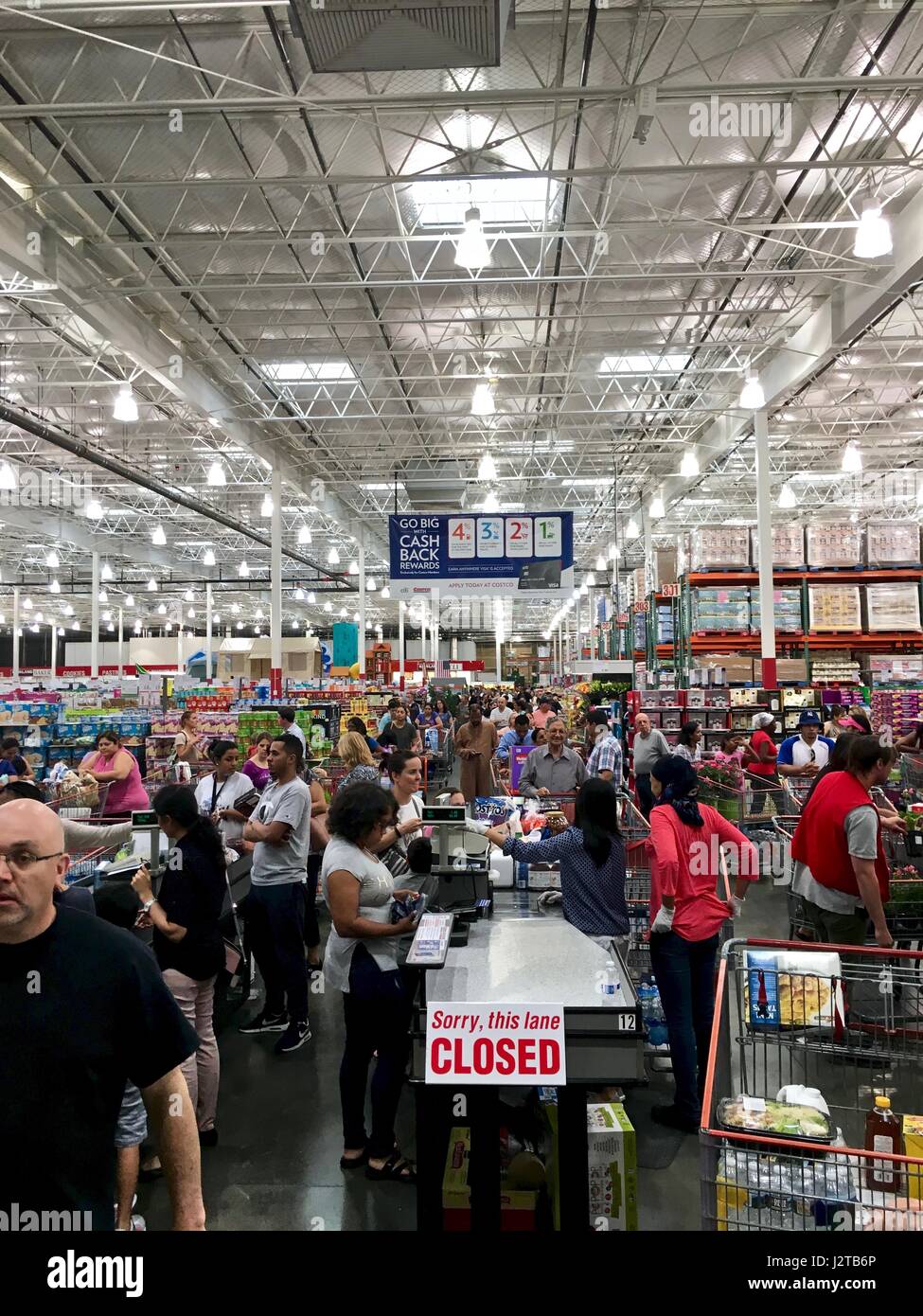 Elkridge, Maryland. 30th Apr, 2017. Costco Wholesale showing a large