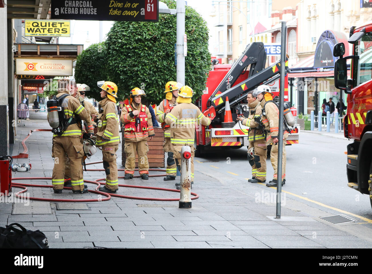 Adelaide, Australia. 1st May, 2017. Metropolitan fire services attend