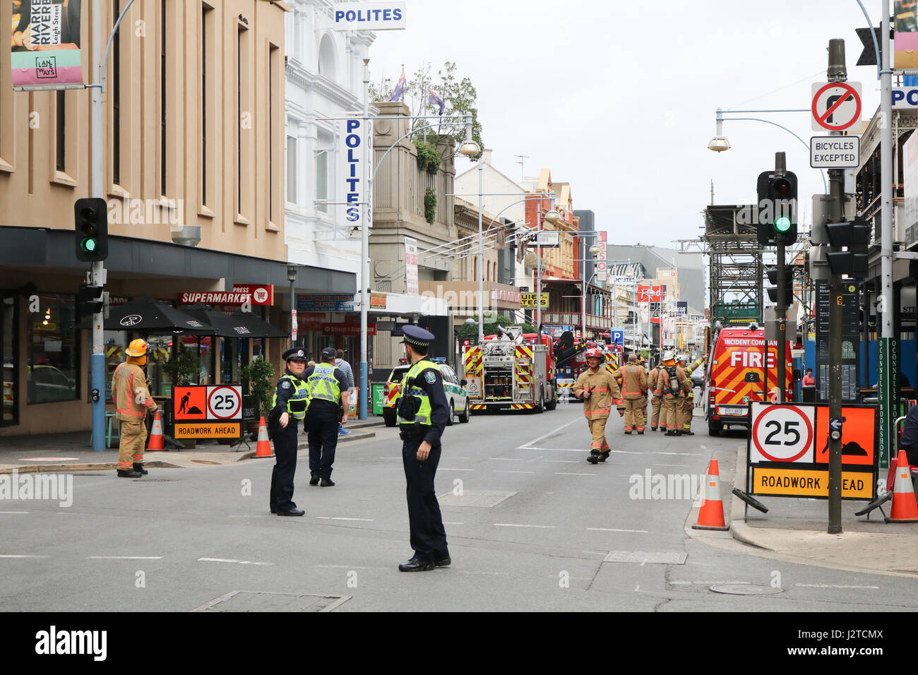 Adelaide, Australia. 1st May, 2017. Metropolitan fire services attend