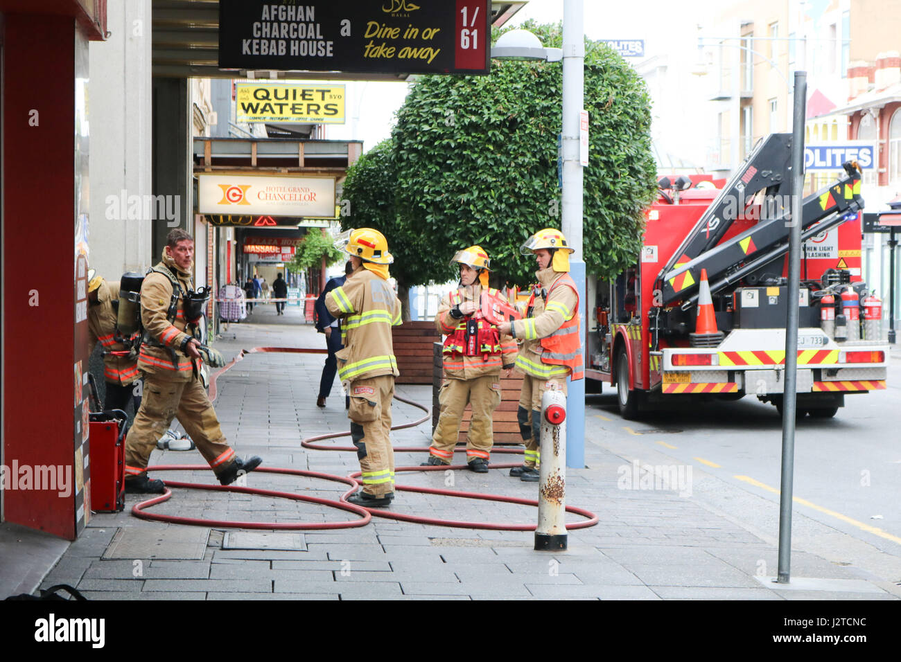 Adelaide, Australia. 1st May, 2017. Metropolitan fire services attend