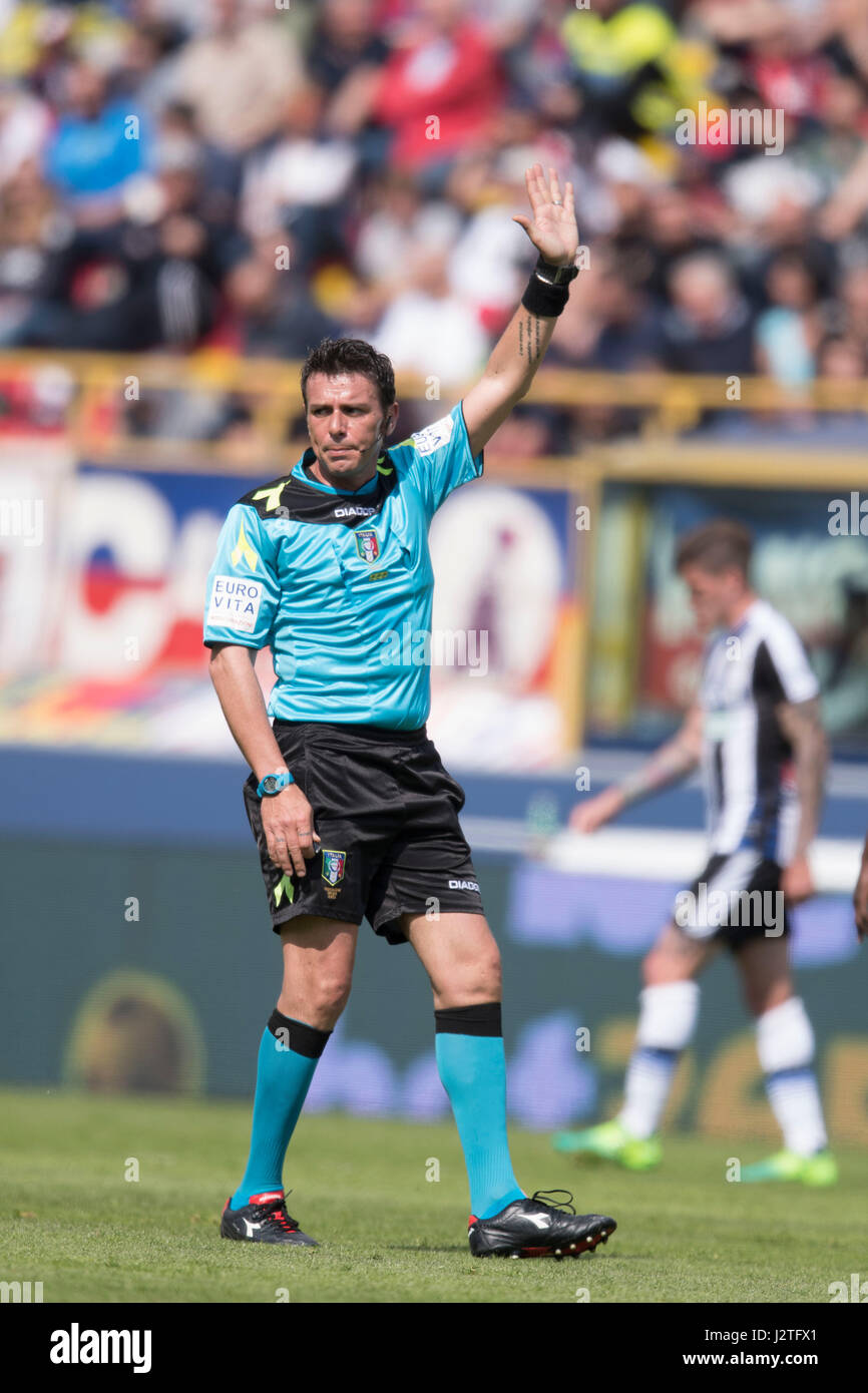 Bologna, Italy. 30th Apr, 2017. Domenico Celi (Referee) Football/Soccer