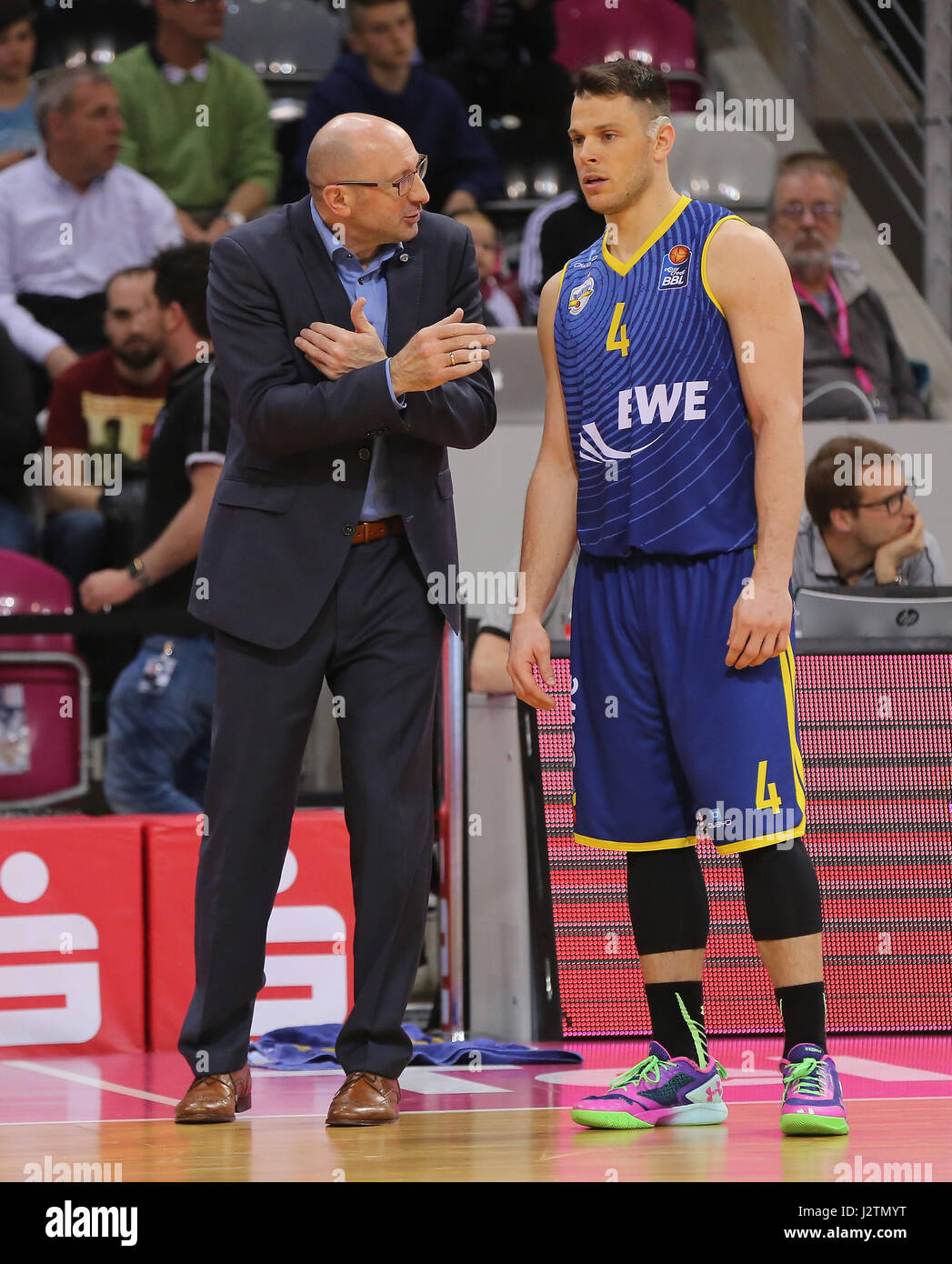 Bonn, Germany. 1st May, 2017. Basketball Bundesliga, Telekom Baskets
