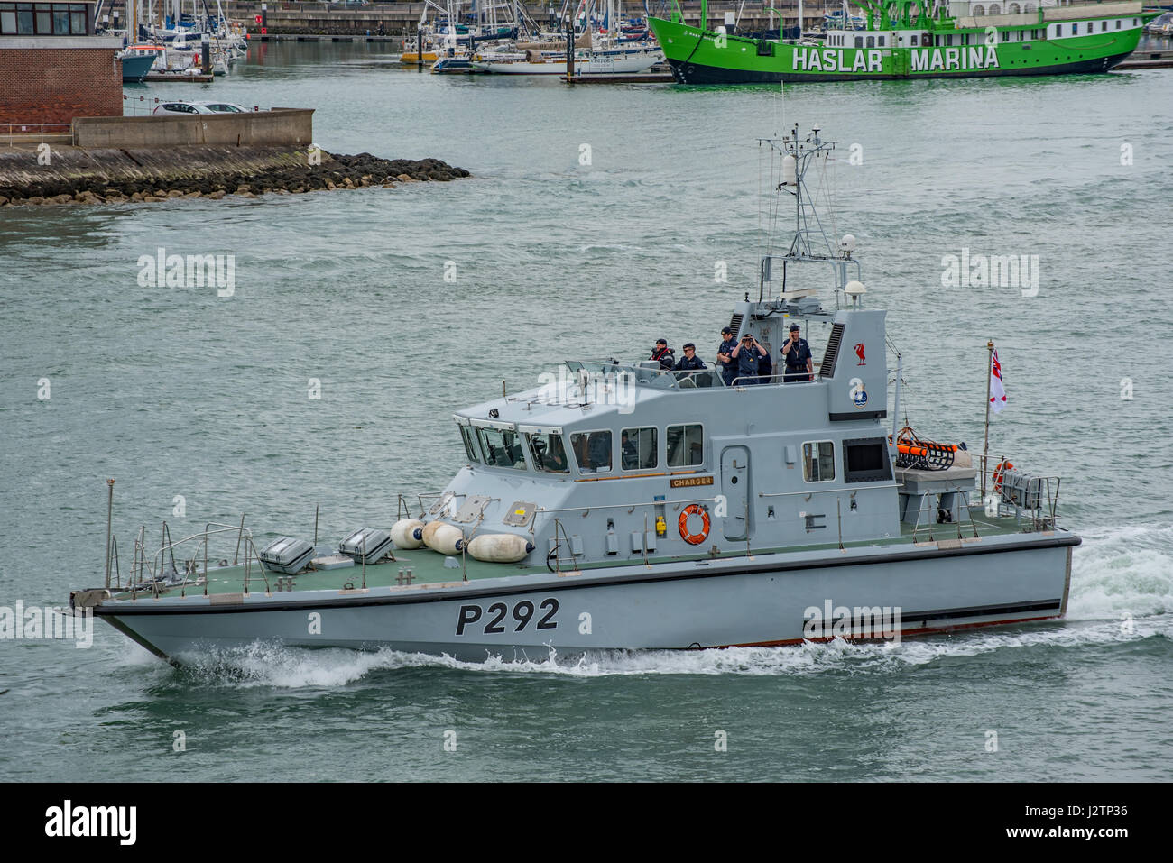 HMS Charger (P292) at Portsmouth, UK on the 24th April 2017. Stock Photo
