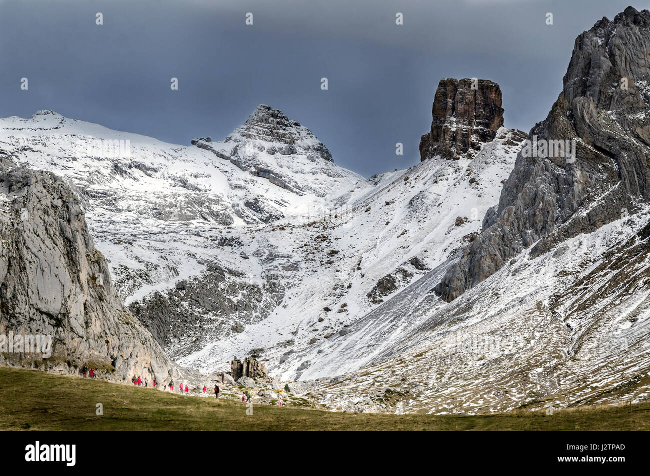 Valley of Aisa - ravine of Igüer, Huesca Pyrenees. Stock Photo
