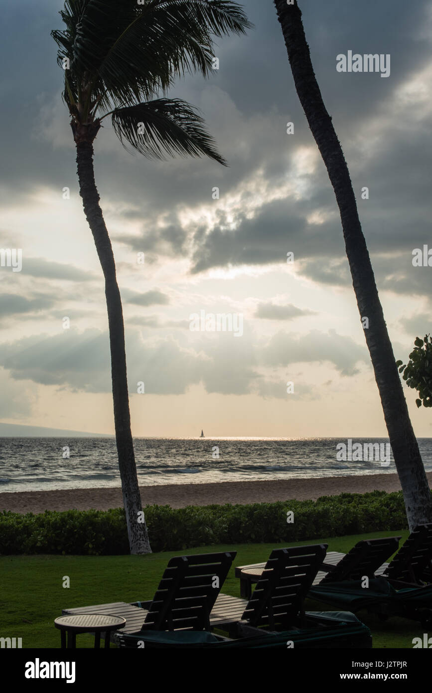 Kaanapali sunset maui hawaii hi-res stock photography and images - Alamy