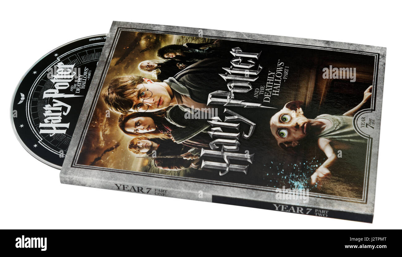Harry Potter and the Deathly Hallows DVD Stock Photo