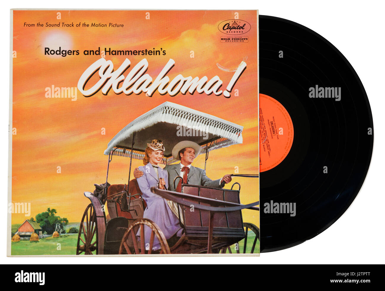 The soundtrack from the film Oklahoma on vinyl Stock Photo