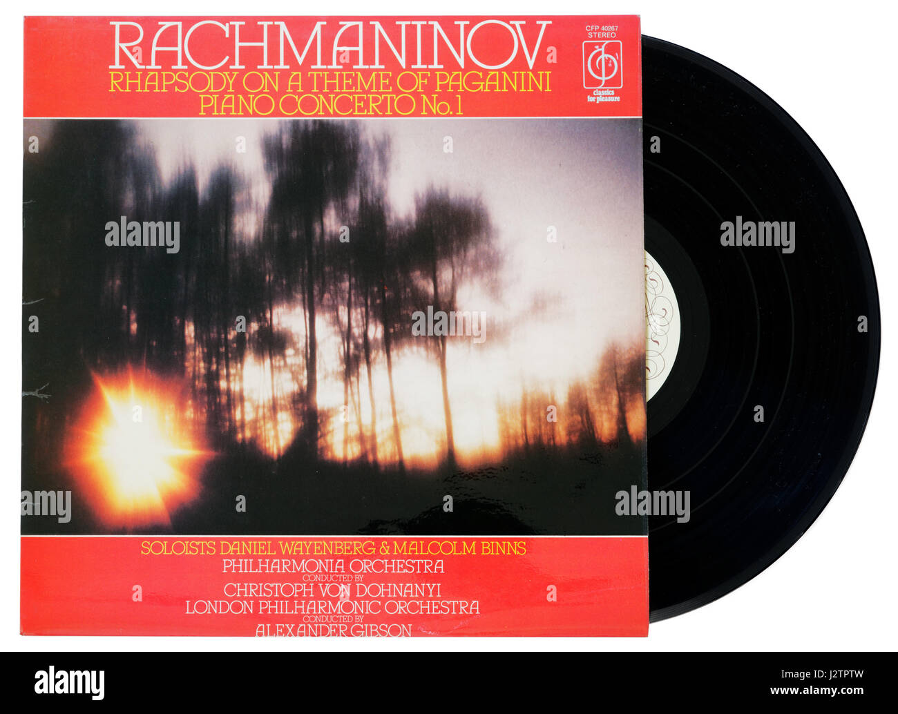 Rachmaninov Rhapsody on a Theme of Paganini on vinyl Stock Photo