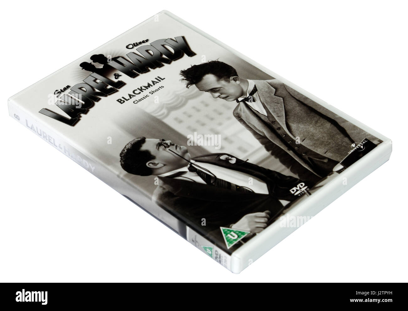 Blackmail:  A Laurel and Hardy DVD of short films Stock Photo