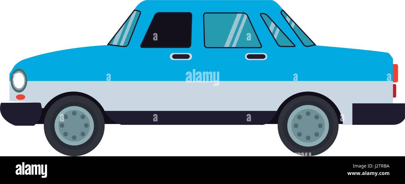 blue car sedan vehicle transport image Stock Vector Image & Art - Alamy