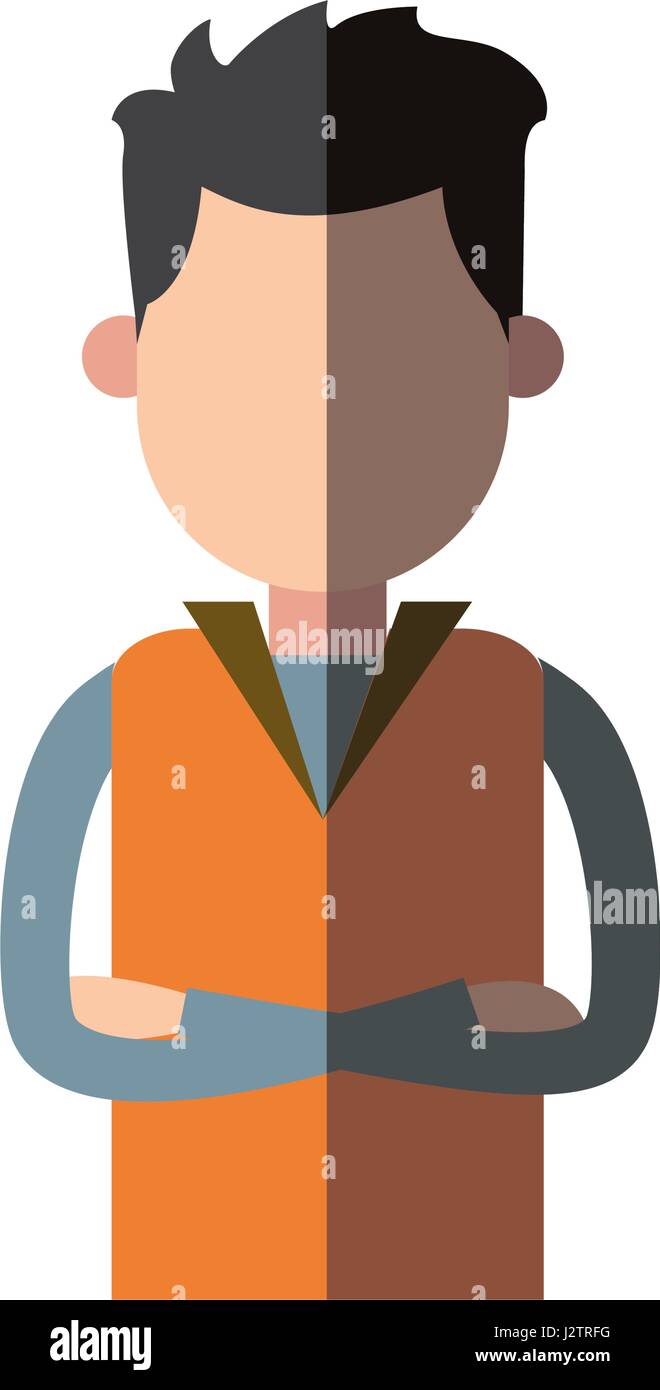 man wear vest crossed arms clothes casual Stock Vector Image & Art - Alamy