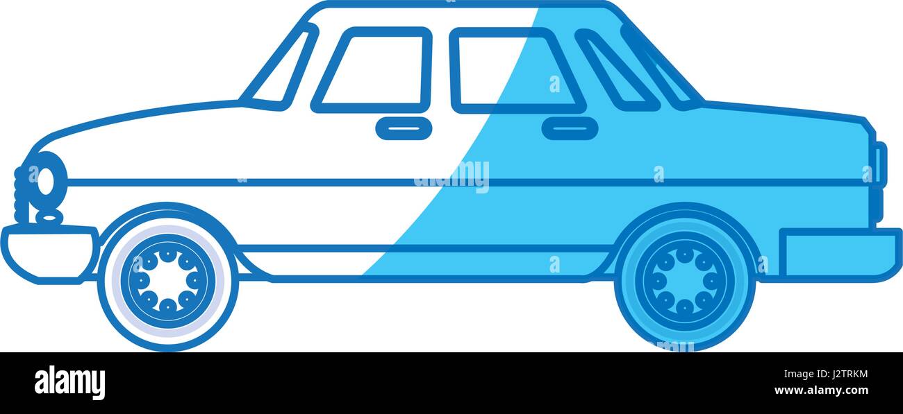 car sedan transport blue line Stock Vector Image & Art - Alamy