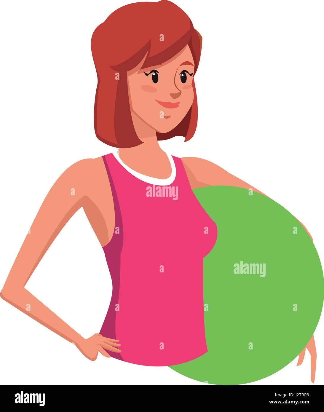 sport girl fitness with fitball gym design Stock Vector Image & Art - Alamy