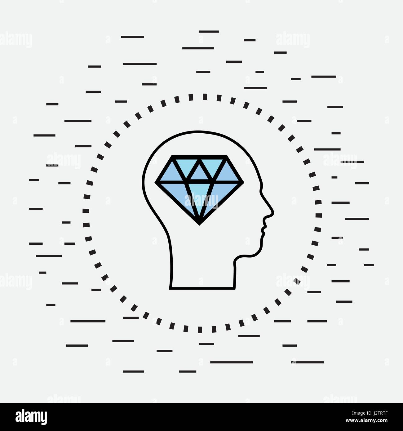 line silhouette head concept mental health Stock Vector Image & Art - Alamy
