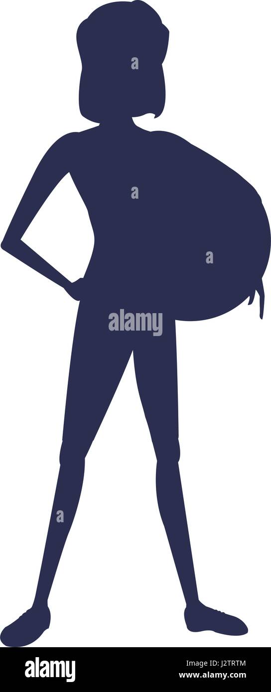 silhouette sport girl fitball gym design Stock Vector Image & Art - Alamy