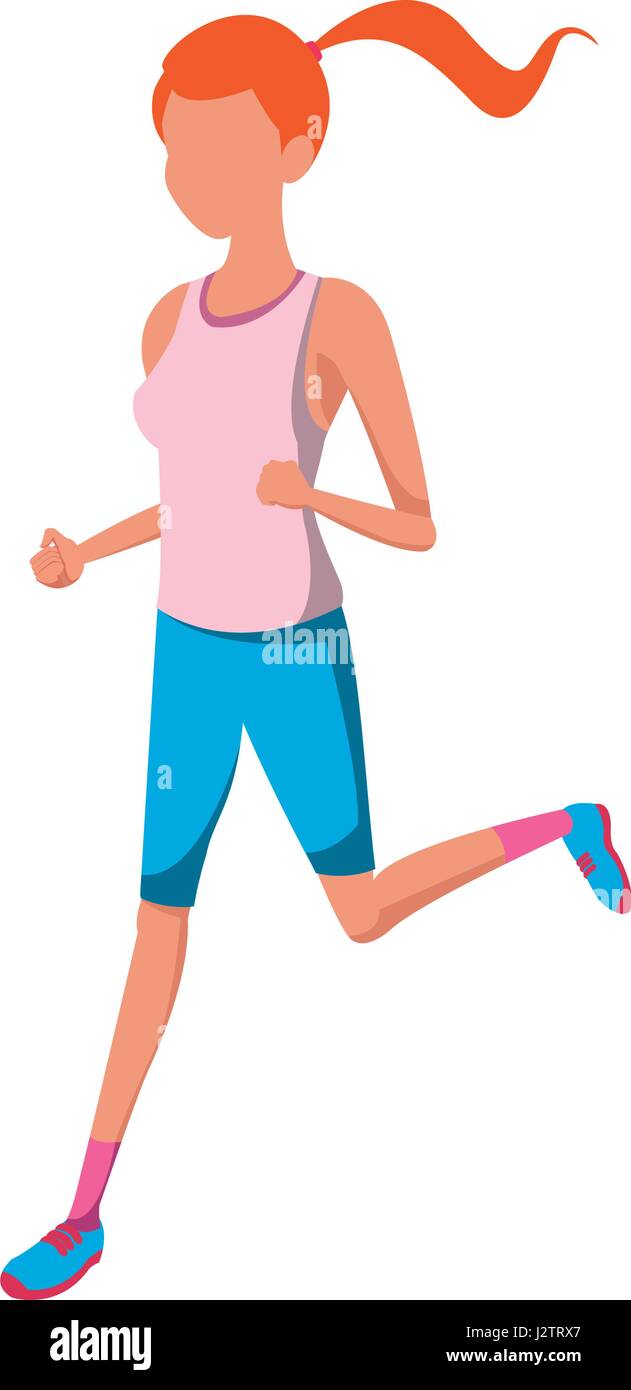 sport girl fitness exercise athlete Stock Vector Image & Art - Alamy