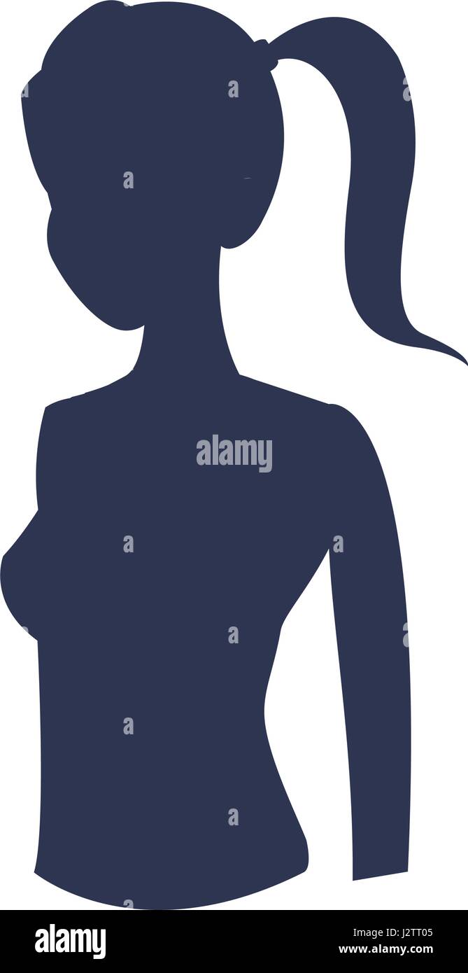 silhouette sport girl fitness health Stock Vector Image & Art - Alamy