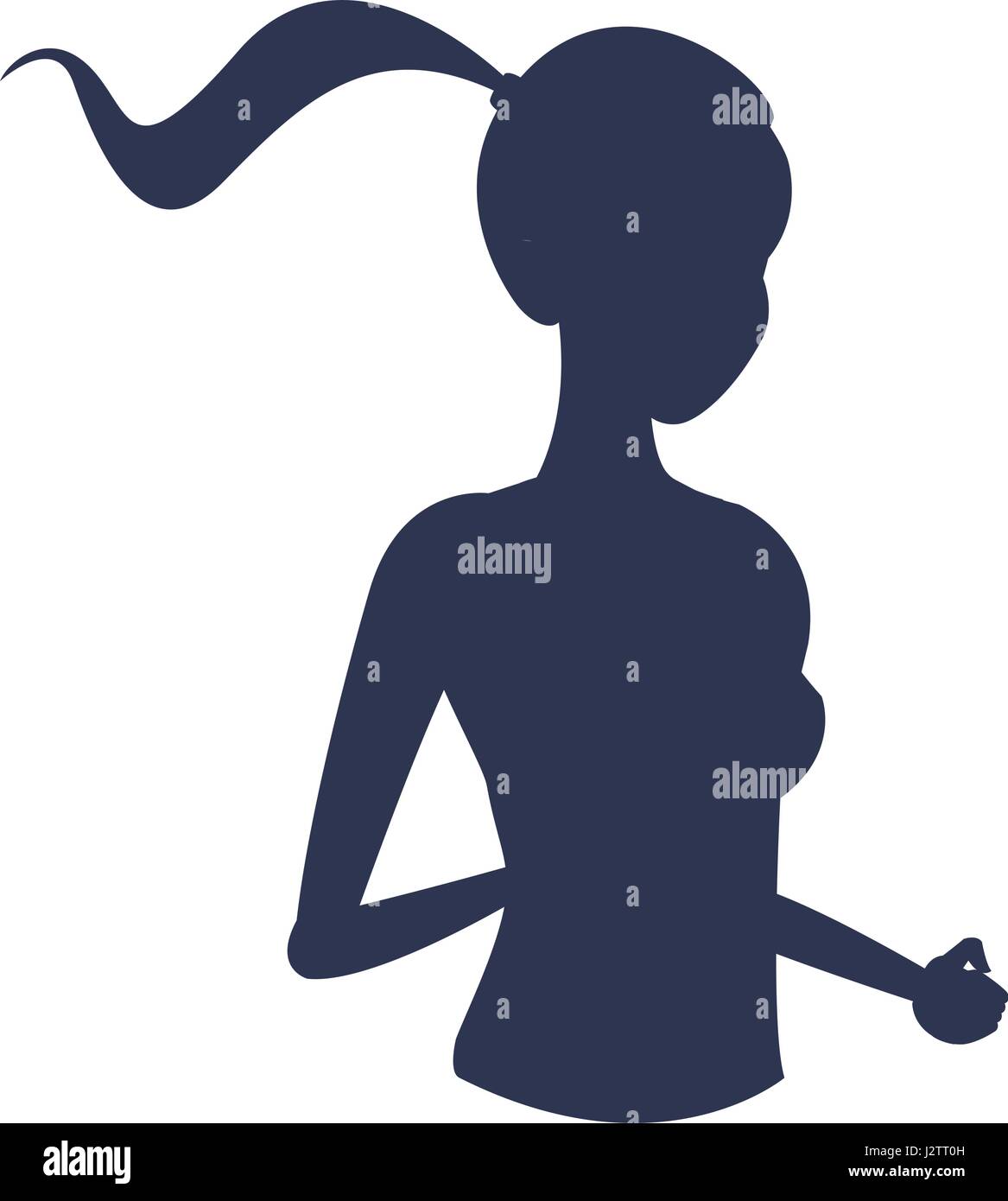 silhouette sport girl fitness run athletic Stock Vector Image & Art - Alamy