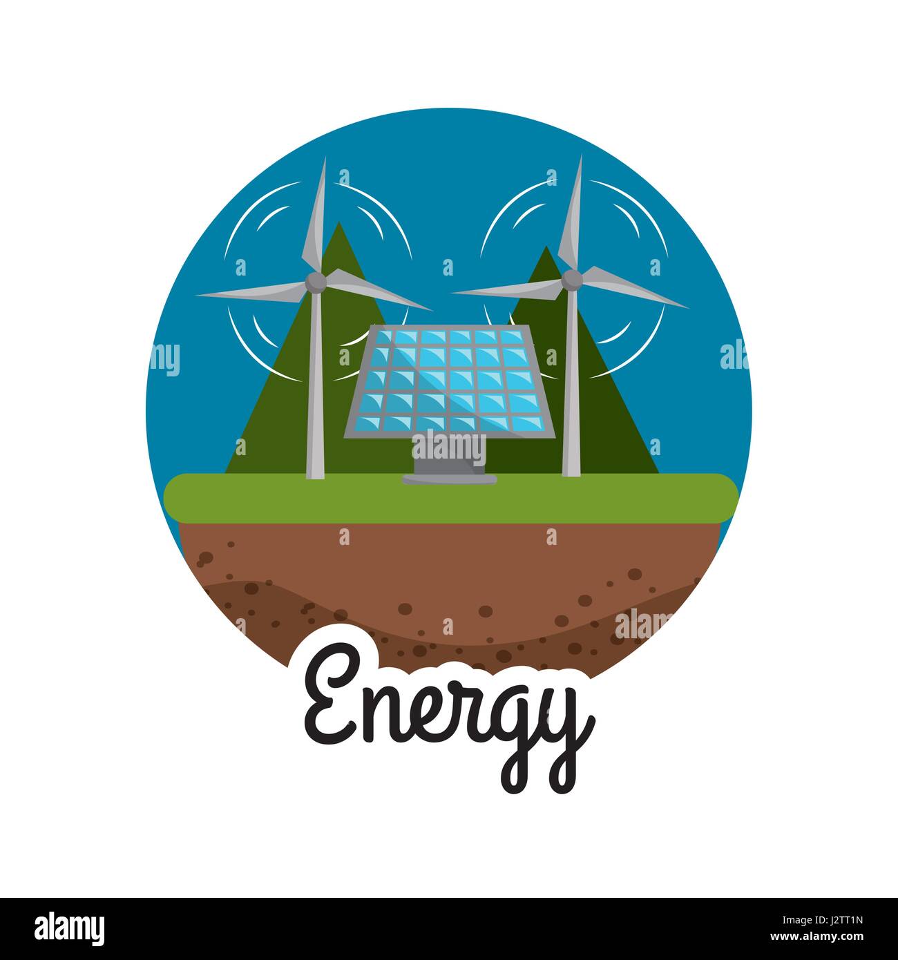 windpower and energy solar to care environment Stock Vector Image & Art