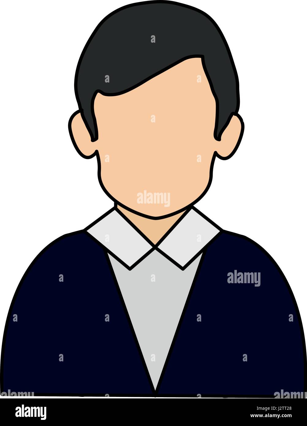 Half Face Less colorful realistic image half body faceless man with executive suit ...