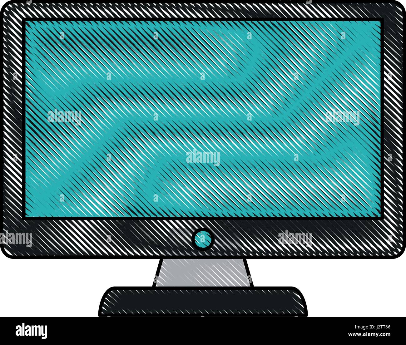 color blurred stripe lcd monitor with blue screen Stock Vector Image
