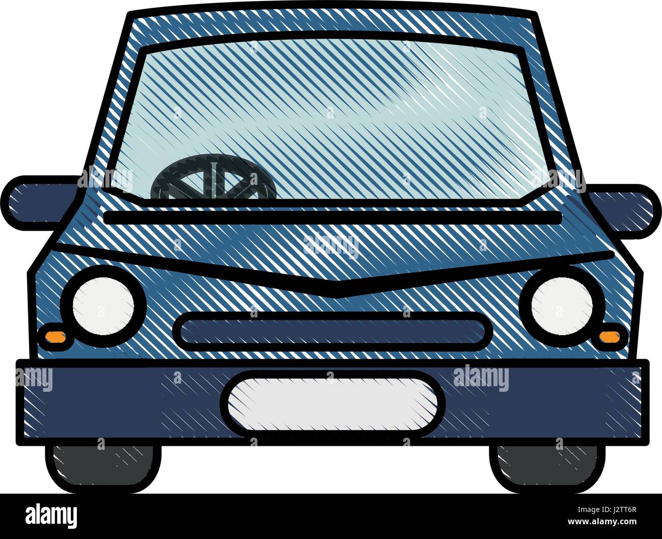 color blurred stripe caricature image front view car Stock Vector Image ...