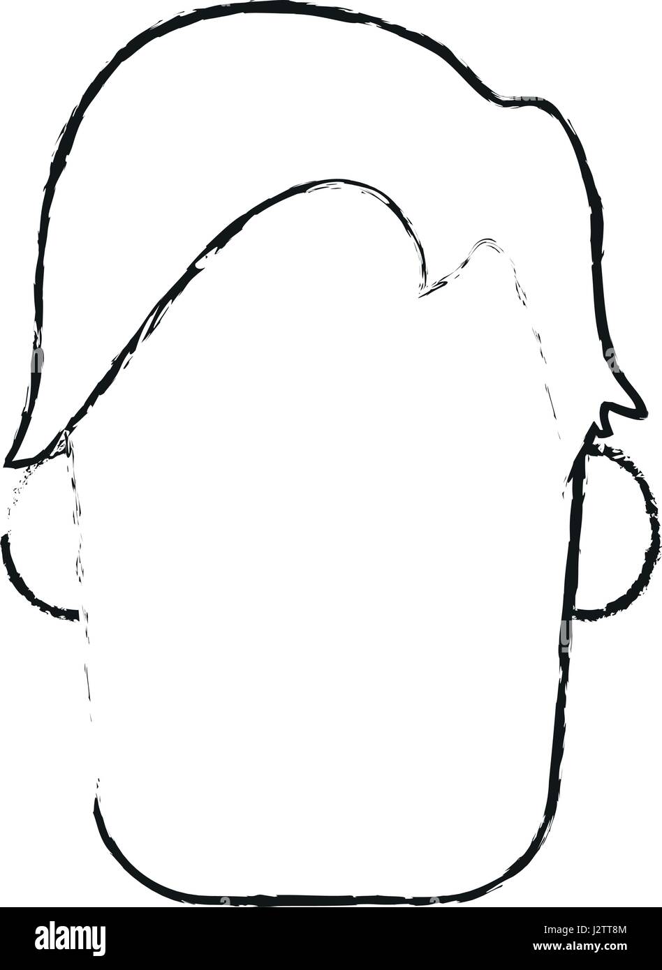 Blurred Silhouette Faceless Front View Man With Hairstyle