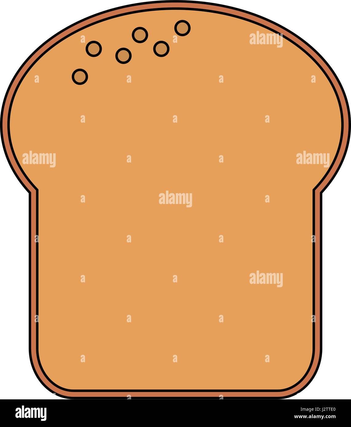 color image cartoon slice of bread Stock Vector Image & Art - Alamy