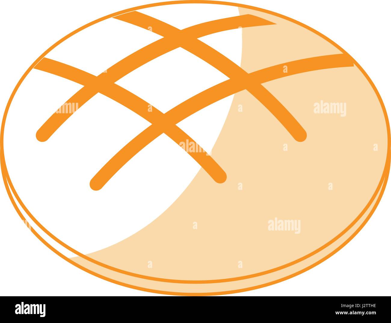 Shading Bread orange silhouette shading circular bread food bakery Stock Vector Image ...