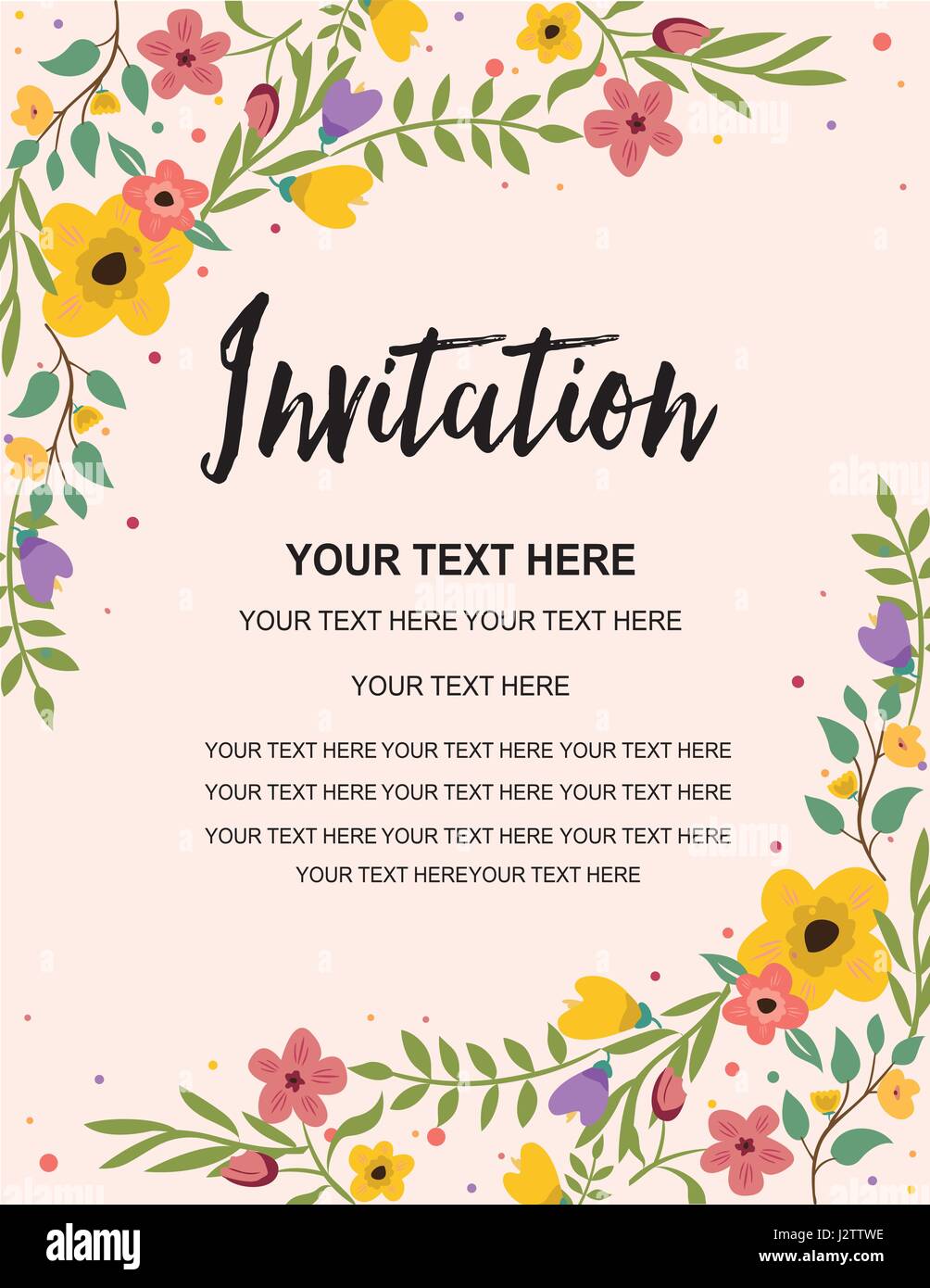 Invitation Card Template from c8.alamy.com