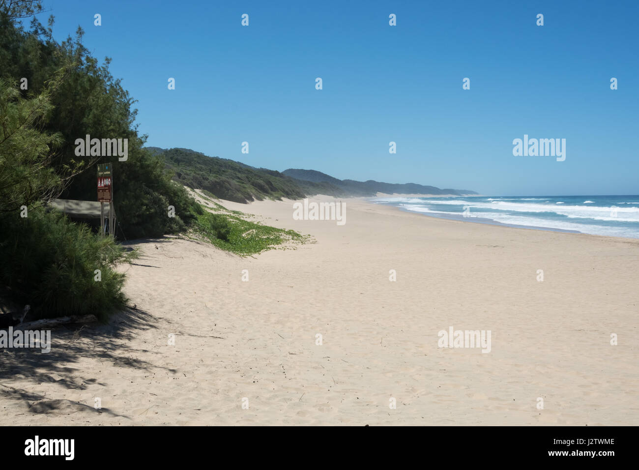 The beach of Cape Vidal, South-Africa Stock Photo