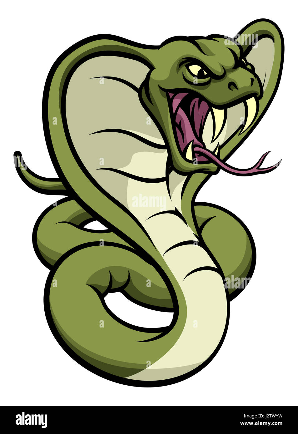 An illustration of a cobra snake viper Stock Photo