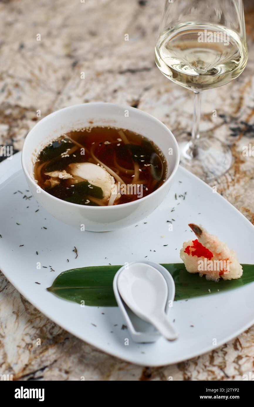 Japanese noodle soup udon in bowl Stock Photo Alamy