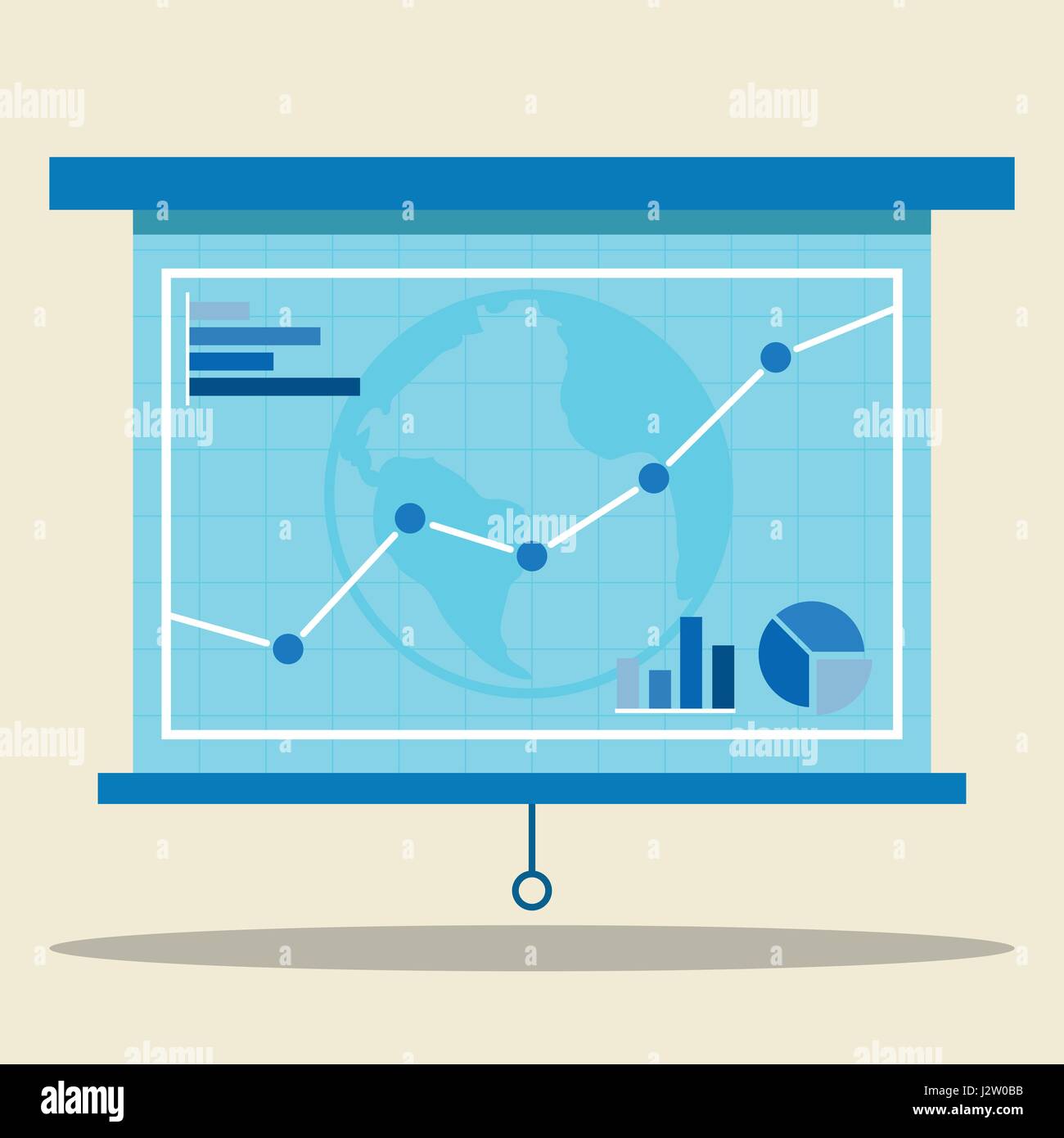 Projector screen with graph Stock Vector Image & Art - Alamy