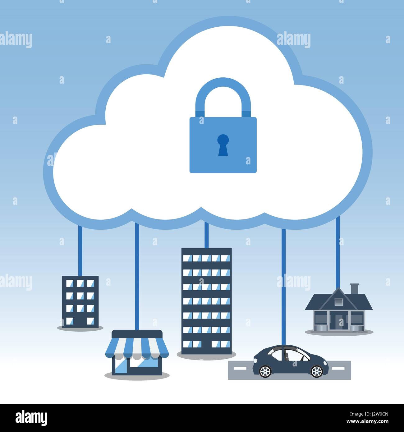 Big data, Cloud Computing Security Concept Stock Vector Image & Art - Alamy