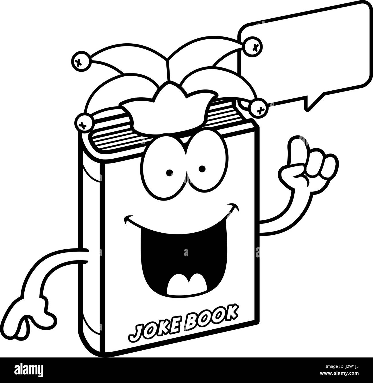 A cartoon illustration of a joke book talking Stock Vector Image & Art