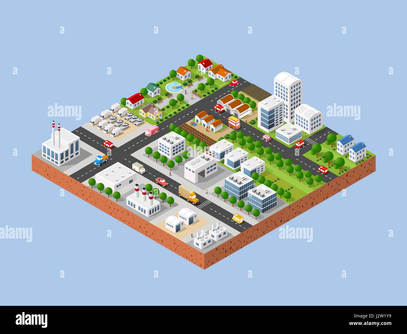 city with houses Stock Vector Image &amp; Art - Alamy