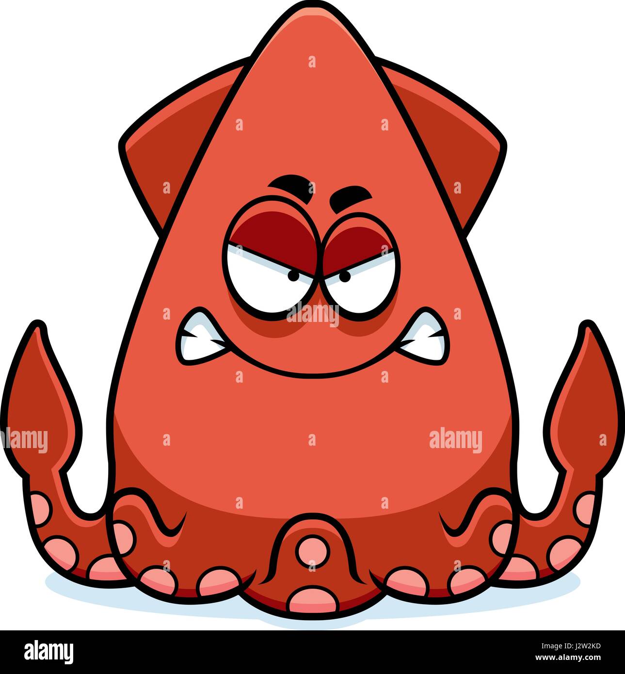 A cartoon illustration of a squid looking angry Stock Vector Image & Art -  Alamy