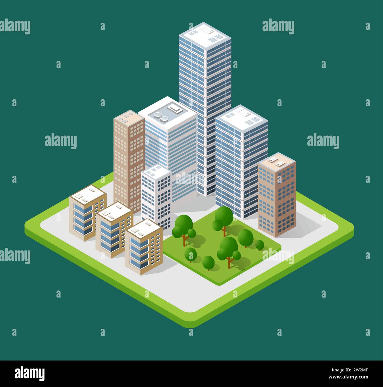 Isometric 3D city icons Stock Vector Image & Art - Alamy