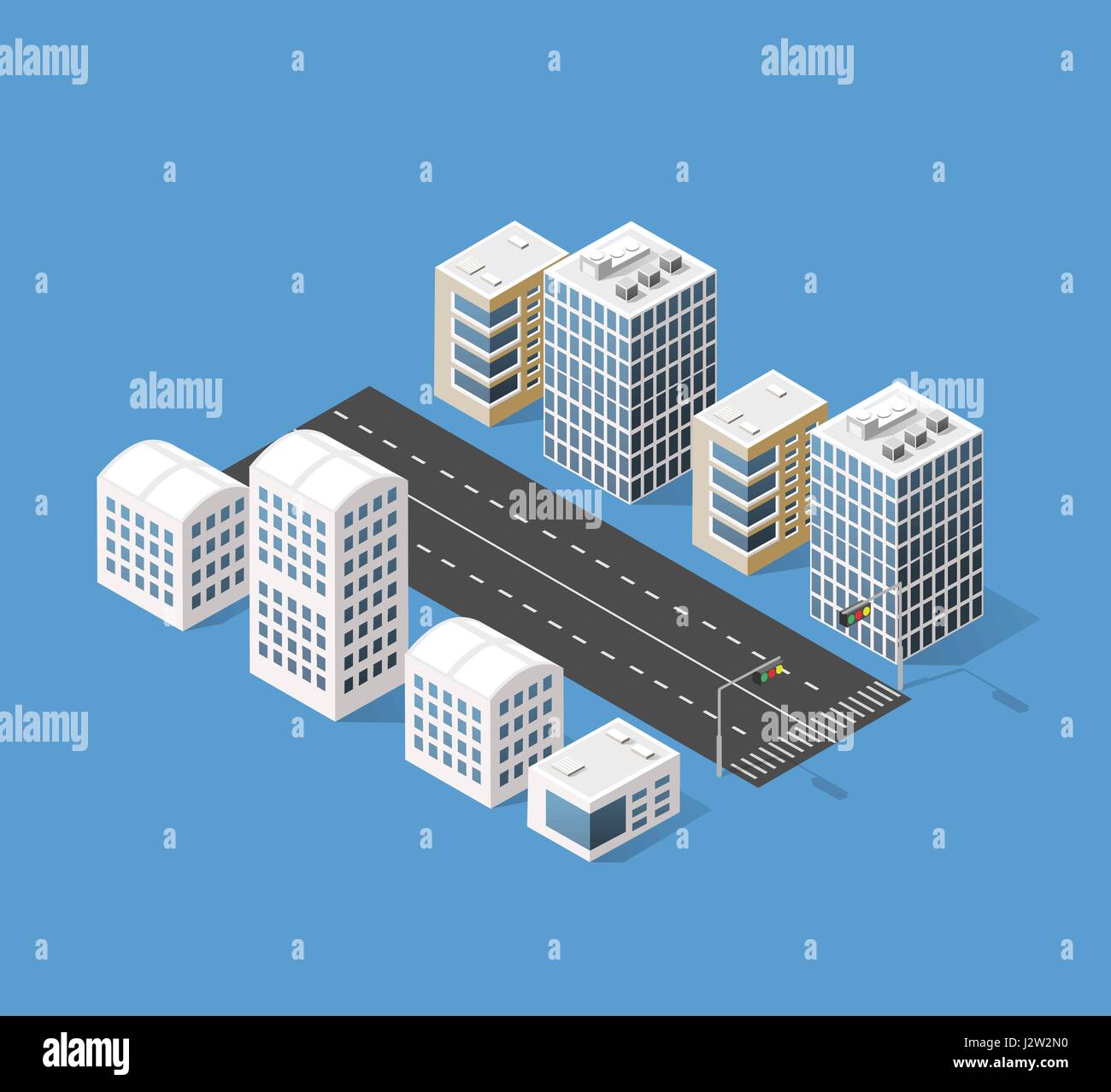 Isometric 3D city Stock Vector Image & Art - Alamy