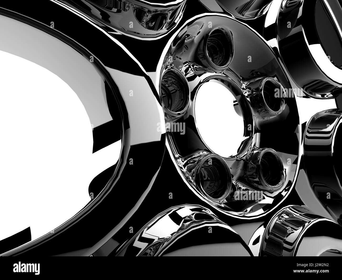 Close up or rims of a sport car Stock Photo