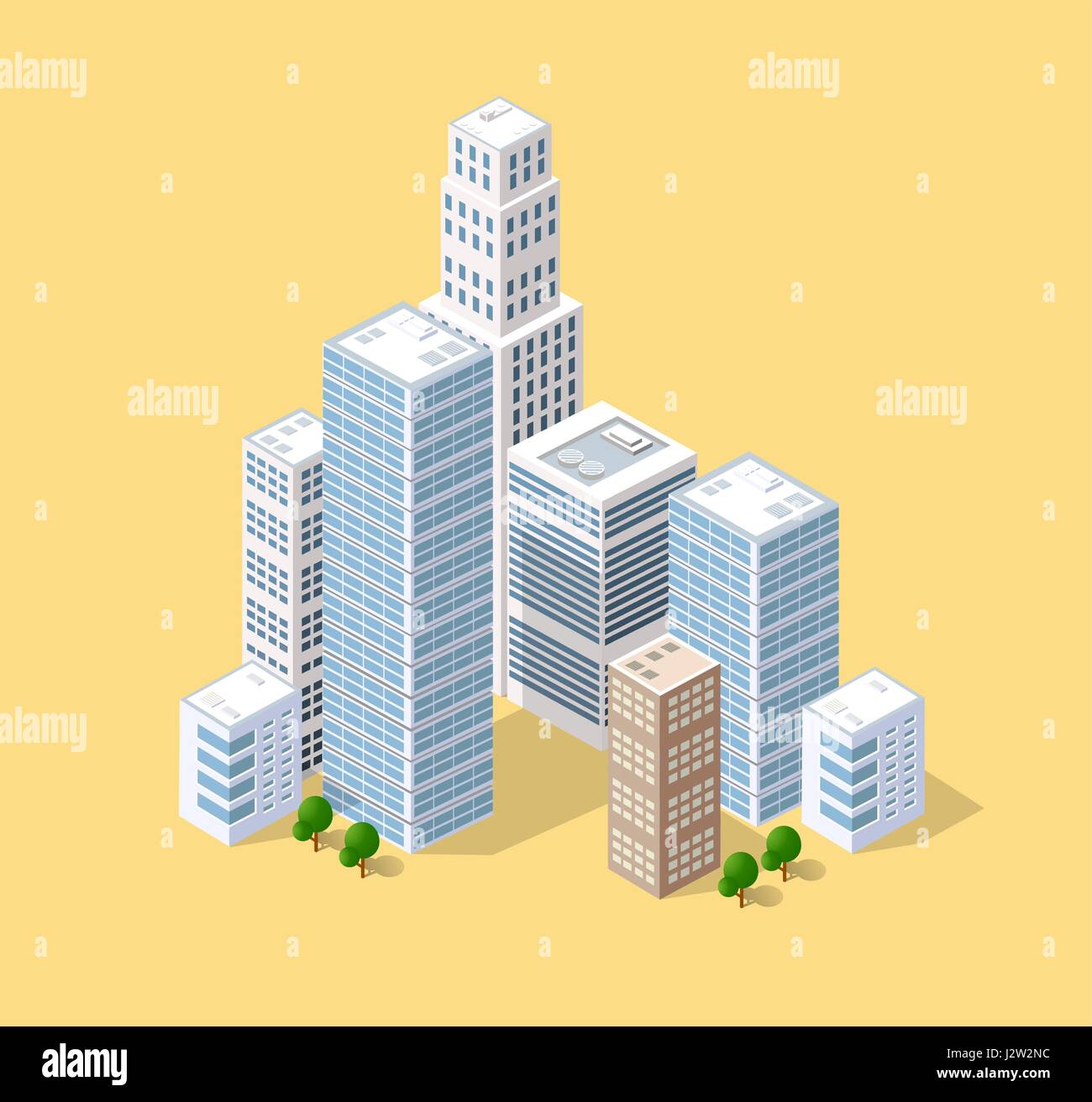 Isometric 3D city Stock Vector Image & Art - Alamy