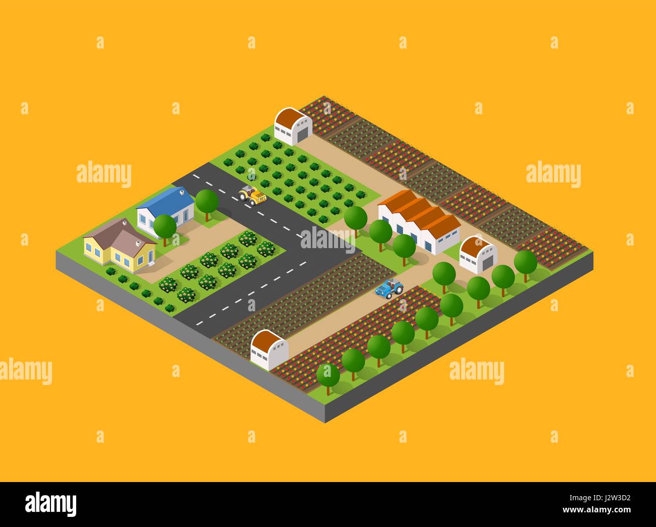 rural landscape with nature Stock Vector Image & Art - Alamy