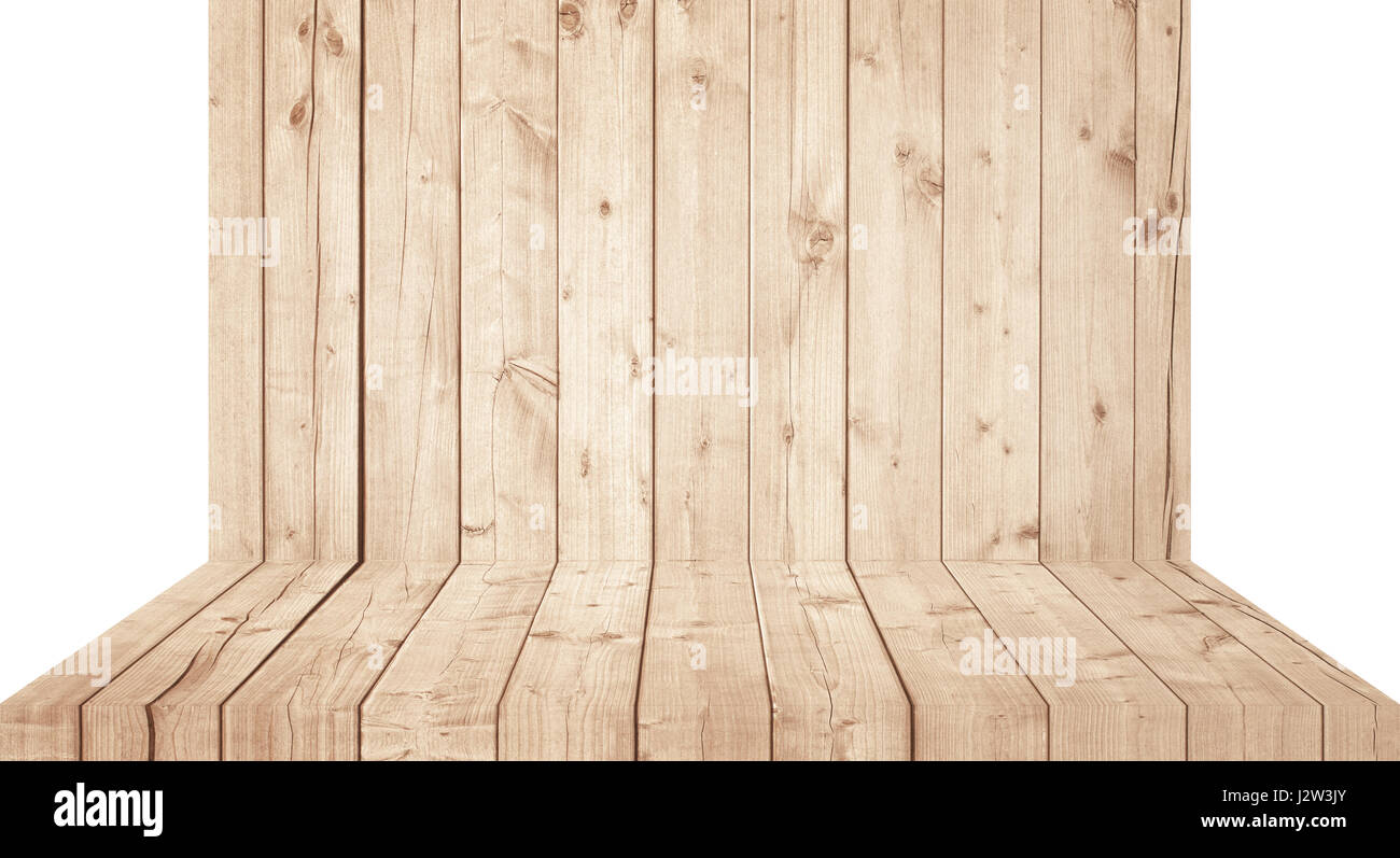 Light brown wooden wall texture with old pine, fir floor Stock Photo