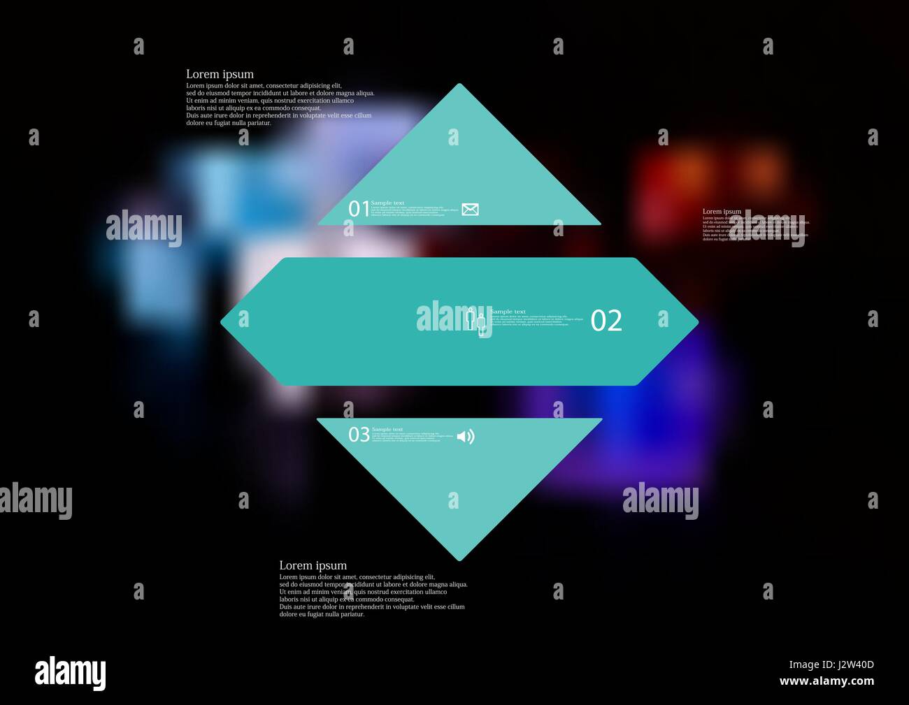 Illustration infographic template with motif of rhombus horizontally ...