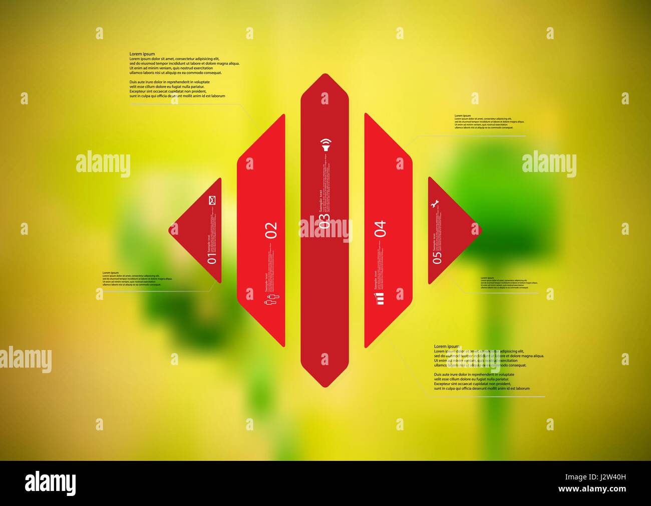 Illustration infographic template with motif of rhombus vertically ...