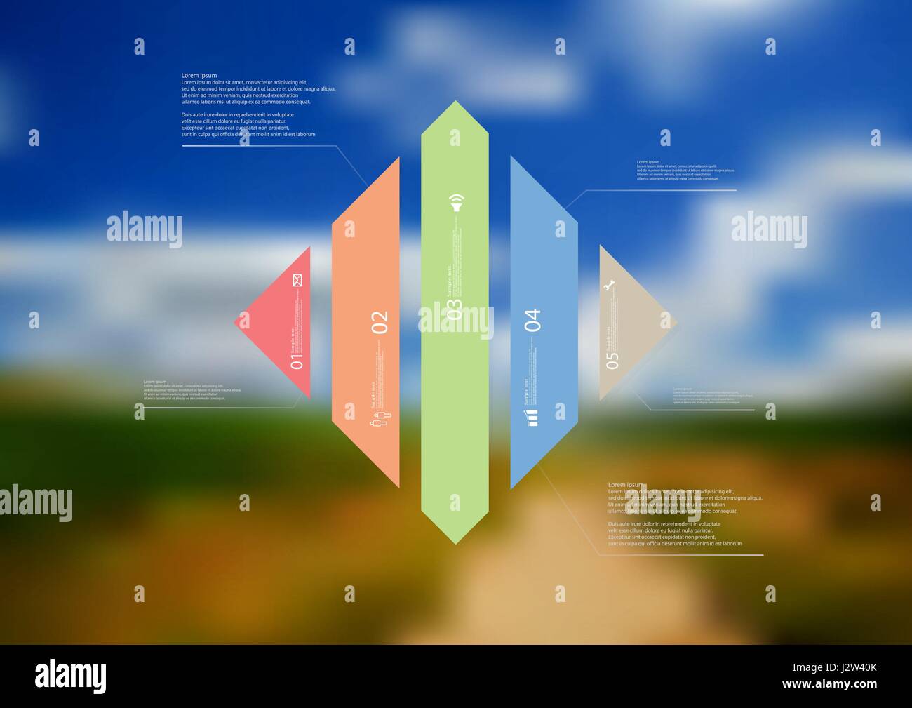 Illustration infographic template with motif of rhombus vertically ...
