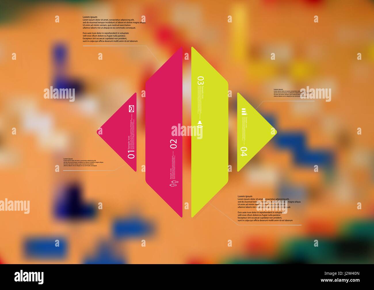 Illustration infographic template with motif of rhombus vertically ...