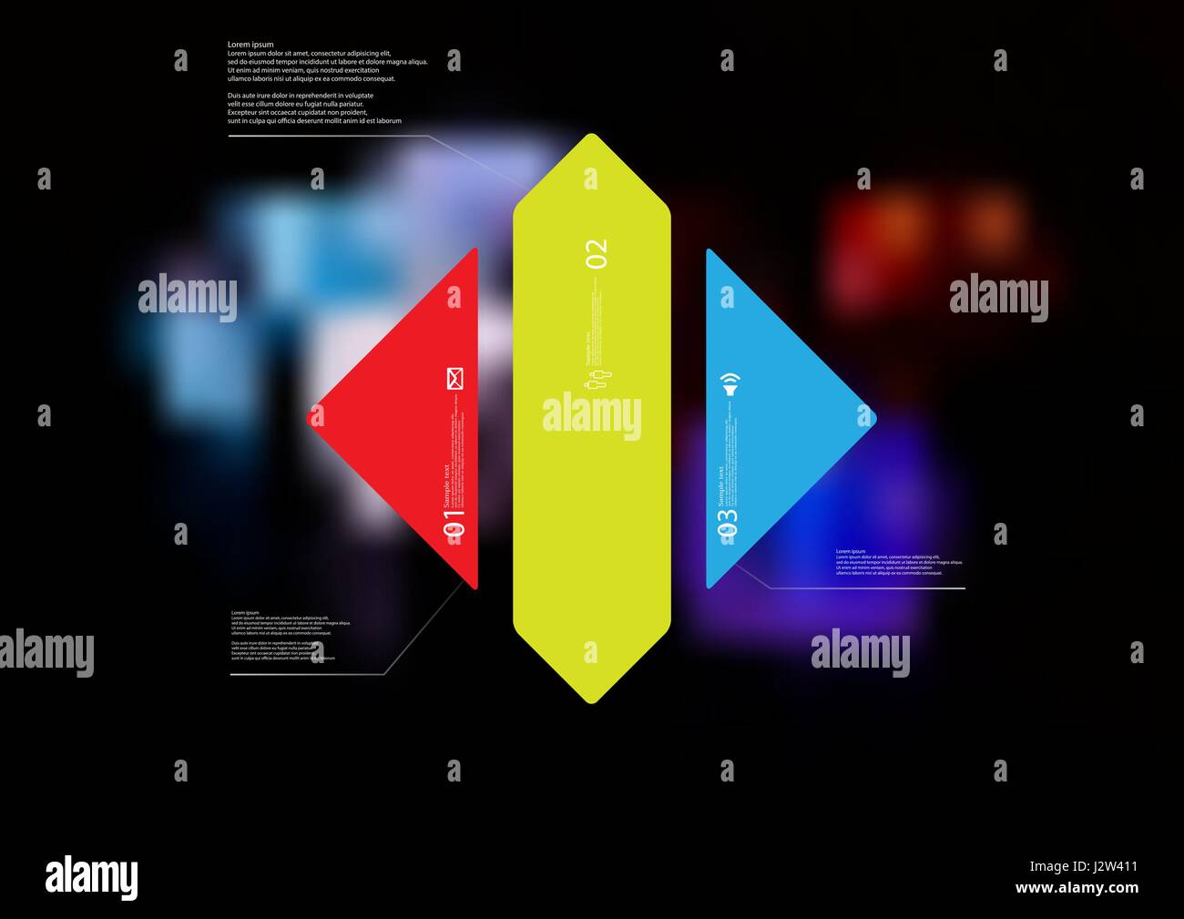 Illustration infographic template with motif of rhombus vertically ...