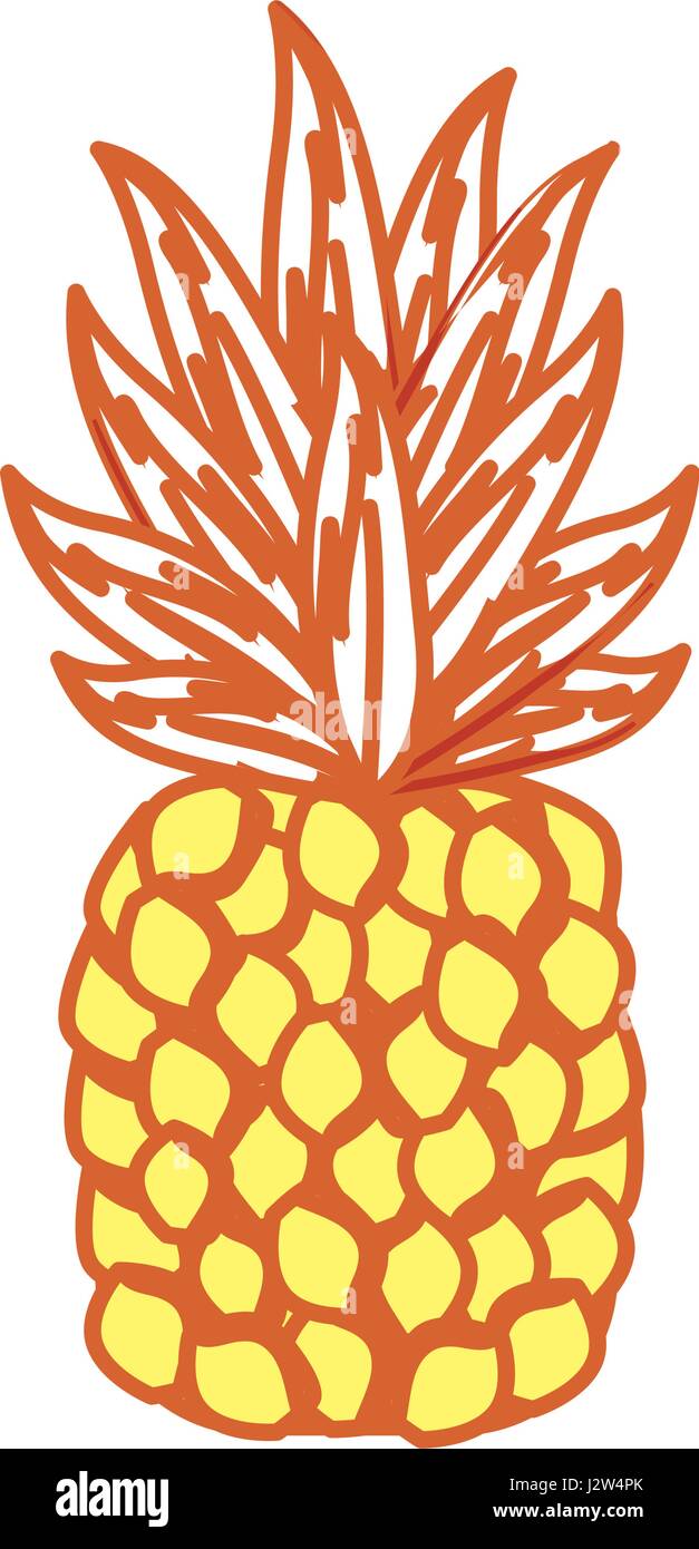 delicious pineapple tropic fruits Stock Vector Image & Art - Alamy